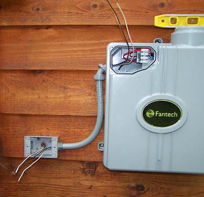 Fan Power Cord and Strain Relief Bushing wiring a fantech hp 190slq radon fan 