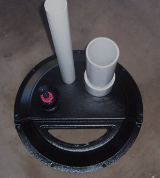 Radon Mitigation System >> Radon Mitigation System with a Sump Pump Radon Mitigation System >> Radon Mitigation System with a Sump Pump