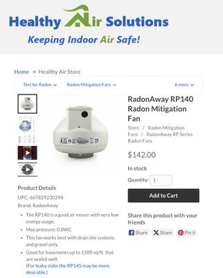 The RP140 is a energy efficient fan The RP140 is a energy efficient fan