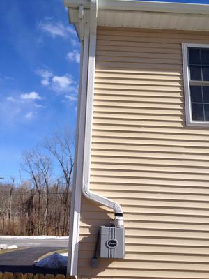 HP190SL installed at the rim joist. HP190SL installed at the rim joist.