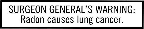 Radon Warning