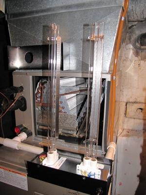 The BlueRay unit is ready to install. The bulbs and snapcats carefully slide into the 2 holes.