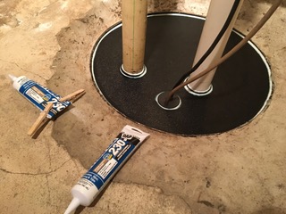 Caulked and in place