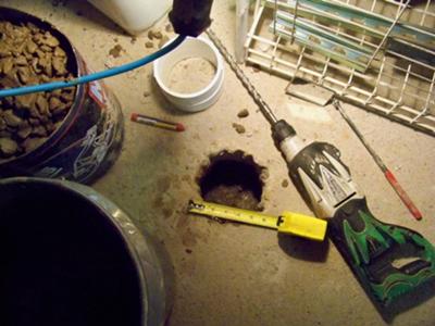 Air flow is good over shallow depth of stones over bedrock.