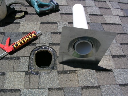Radon vent ready to install