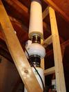 Garage attic installation with insulation