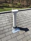 Radon Vent above the roof