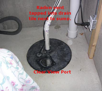 radon diy mitigation sump systems basement air pump tile indoor suction pipe way drain septic advisor health installed really kit